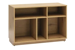 Buffet ouvert avec rangements finition bois clair chêne L96 cm SEVILLE