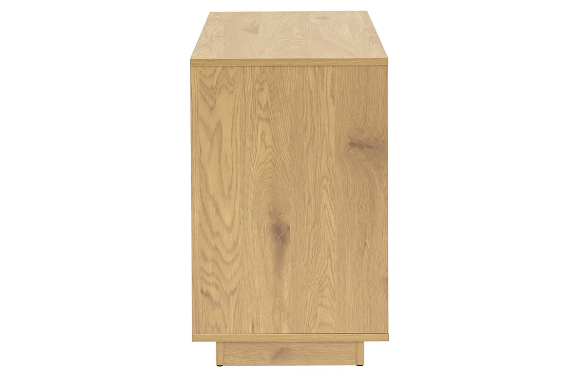 Buffet ouvert avec rangements finition bois clair chêne L96 cm SEVILLE