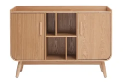 Buffet scandinave en bois clair 2 portes L122 cm HALLEN