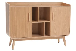 Buffet scandinave en bois clair 2 portes L122 cm HALLEN