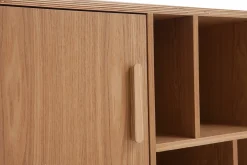 Buffet scandinave en bois clair 2 portes L122 cm HALLEN