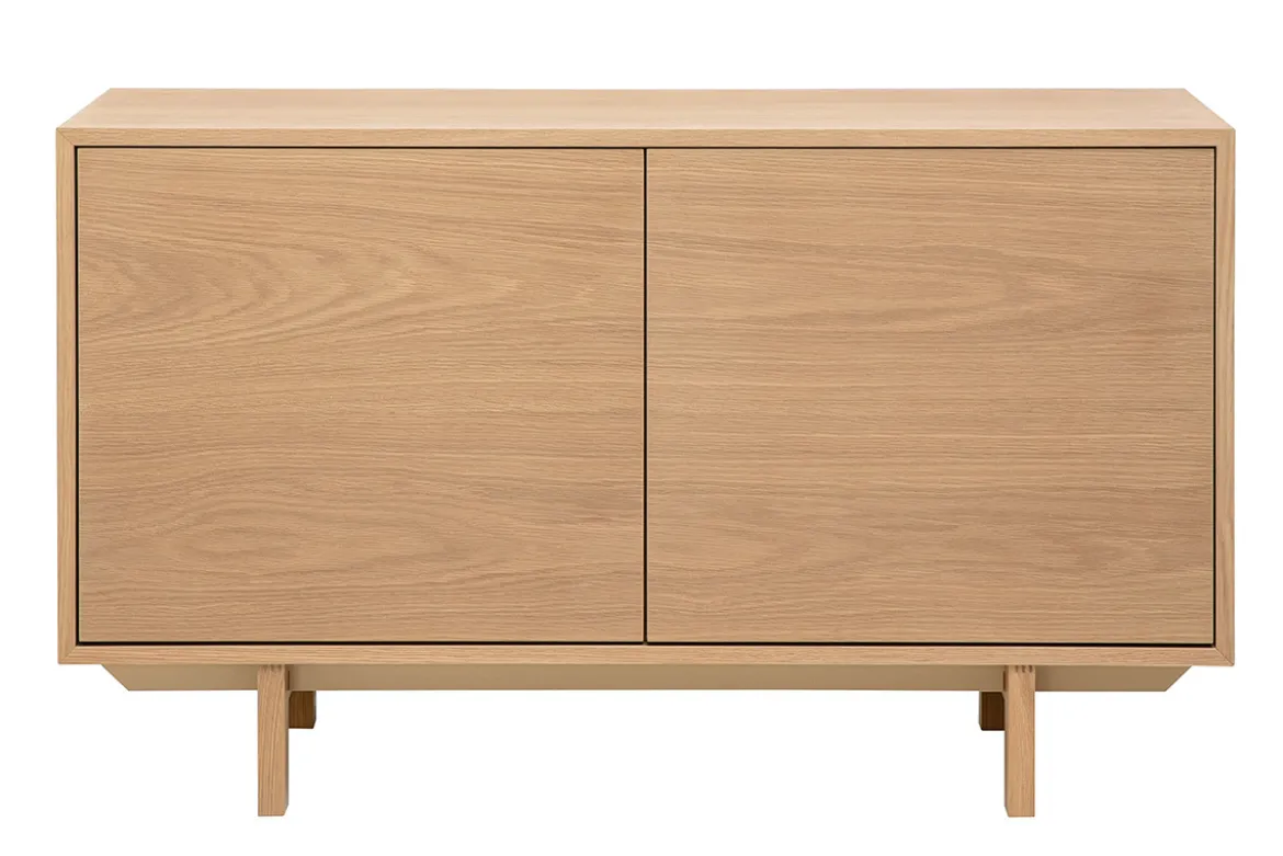 Buffet scandinave en bois clair 2 portes L120 cm SID