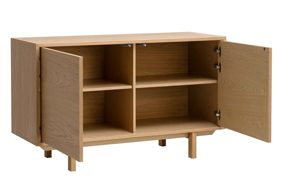 Buffet scandinave en bois clair 2 portes L120 cm SID