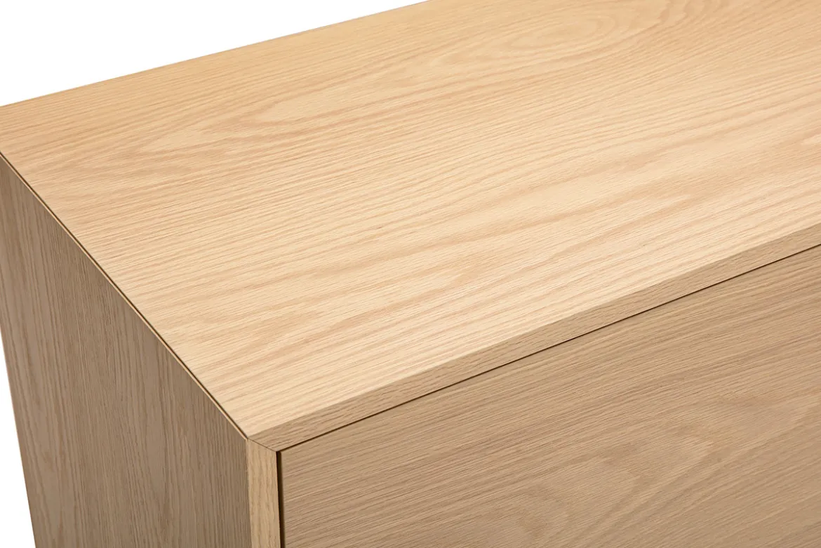 Buffet scandinave en bois clair 2 portes L120 cm SID