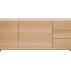 Buffet scandinave en bois clair 2 portes 3 tiroirs L195cm SID