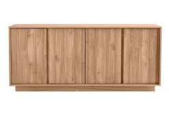 Buffet scandinave finition bois chêne 4 portes L180 cm COMO