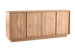 Buffet scandinave finition bois chêne 4 portes L180 cm COMO