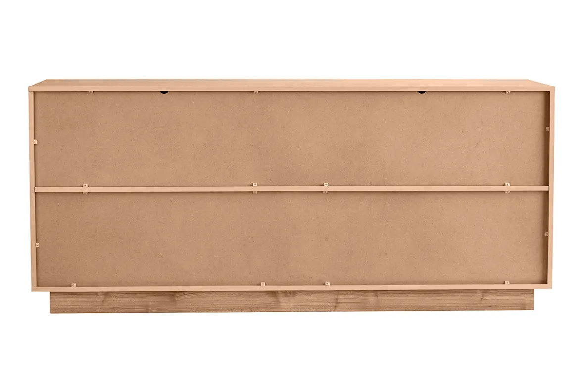 Buffet scandinave finition bois chêne 4 portes L180 cm COMO