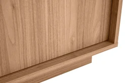 Buffet scandinave finition bois chêne 4 portes L180 cm COMO