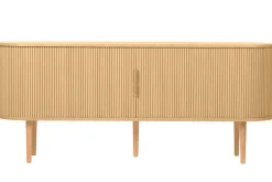 Buffet vintage bois clair chêne avec rangements 2 portes coulissantes L180 cm EPIC