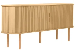 Buffet vintage bois clair chêne avec rangements 2 portes coulissantes L180 cm EPIC
