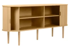 Buffet vintage bois clair chêne avec rangements 2 portes coulissantes L180 cm EPIC