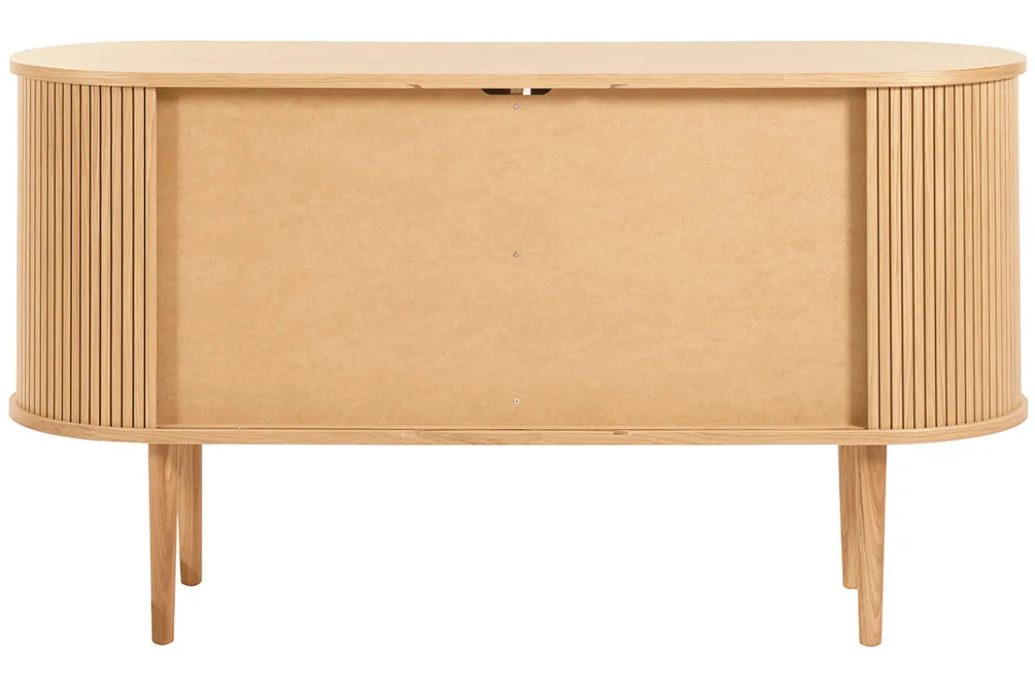 Buffet vintage en bois clair chêne 2 portes coulissantes L138 cm EPIC