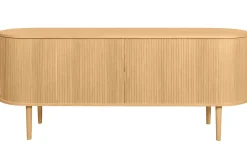 Buffet vintage en bois clair chêne 2 portes coulissantes L160 cm EPIC