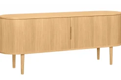 Buffet vintage en bois clair chêne 2 portes coulissantes L160 cm EPIC