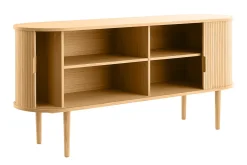 Buffet vintage en bois clair chêne 2 portes coulissantes L160 cm EPIC