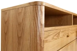 Buffet vintage en bois clair 4 portes 2 tiroirs L160 cm NORDECO