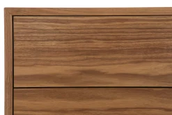 Buffet vintage en bois foncé noyer 2 portes 3 tiroirs L160 cm MANNY