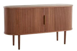 Buffet vintage en bois foncé noyer 2 portes coulissantes L138 cm EPIC
