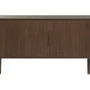 Buffet vintage en bois foncé noyer 2 portes coulissantes L160 cm EPIC