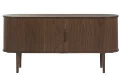 Buffet vintage en bois foncé noyer 2 portes coulissantes L160 cm EPIC