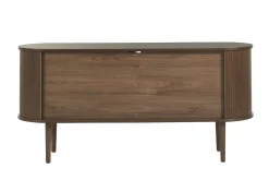 Buffet vintage en bois foncé noyer 2 portes coulissantes L160 cm EPIC