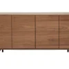 Buffet vintage en bois foncé noyer 4 portes L160 cm SUVA