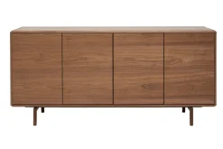 Buffet vintage en bois foncé noyer 4 portes L160 cm SUVA