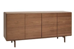 Buffet vintage en bois foncé noyer 4 portes L160 cm SUVA