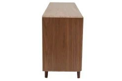 Buffet vintage en bois foncé noyer 4 portes L160 cm SUVA