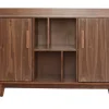 Buffet vintage en bois foncé noyer 2 portes L122 cm HALLEN
