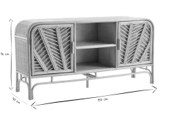 Buffet vintage en rotin 2 portes L150 cm GALON
