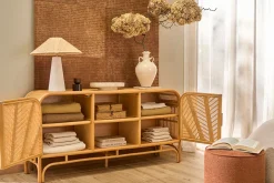 Buffet vintage en rotin 2 portes L150 cm GALON