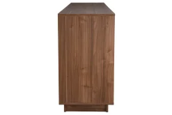 Buffet vintage finition bois foncé noyer 4 portes L180 cm COMO