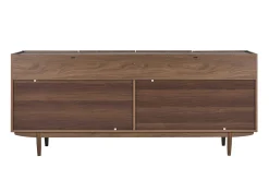 Buffet vintage finition bois foncé noyer 4 portes L180 cm SANAA