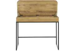 Bureau avec rangement en bois manguier massif L100 cm SHIVA