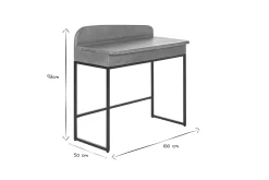 Bureau avec rangement en bois manguier massif L100 cm SHIVA