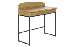 Bureau avec rangement en bois manguier massif L100 cm SHIVA