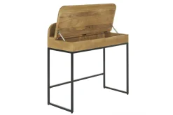 Bureau avec rangement en bois manguier massif L100 cm SHIVA