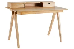 Bureau avec rangements bois clair L120 cm PULITO