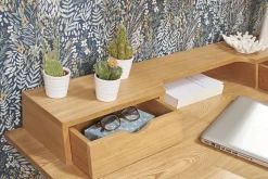 Bureau avec rangements bois clair L120 cm PULITO