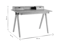 Bureau avec rangements bois clair L120 cm PULITO