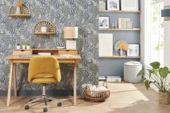 Bureau avec rangements bois clair L120 cm PULITO