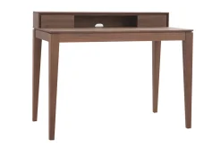 Bureau avec rangements bois foncé noyer L110 cm SEKRET