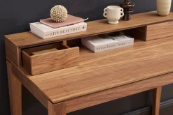 Bureau avec rangements bois foncé noyer L110 cm SEKRET