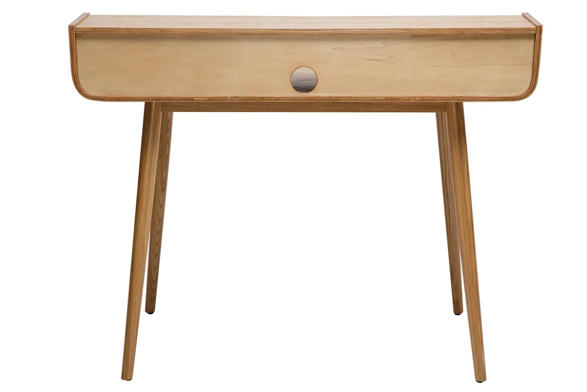 Bureau avec rangements scandinave bois clair L110 cm OPUS
