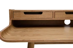 Bureau avec rangements scandinave bois clair L110 cm OPUS