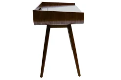 Bureau avec rangements 3 tiroirs vintage bois foncé noyer L132 cm HALLEN