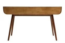 Bureau avec rangements 3 tiroirs vintage bois foncé noyer L132 cm HALLEN