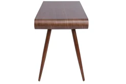 Bureau avec rangements 2 tiroirs vintage bois foncé noyer L120 cm BJORG